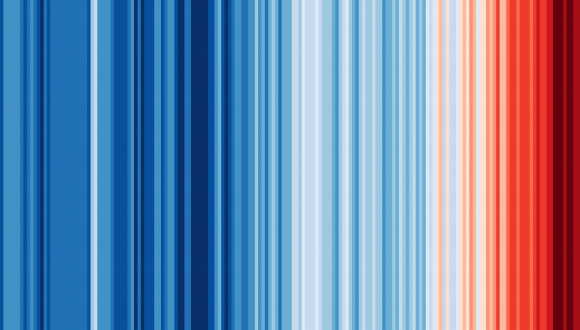 Warming stripes, Ed Hawkins